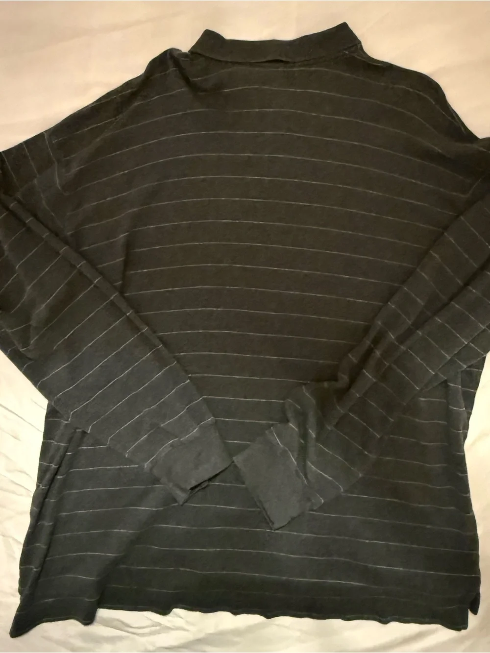 Polo by Ralph Lauren Black Long-Sleeve Striped Polo